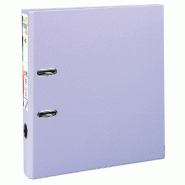 Exacompta Lot de 10 Classeur à levier Prem'Touch A4+, dos 50mm, rembordé polypro, coloris lilas - violet matière synthétique 53107E