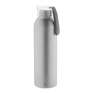 Gourde de sport - aluminium recyclé - 600 ml - avec sangle en silicone et couvercle assorti Gourde de sport - aluminium recyclé - 600 ml - avec sangle en silicone et couvercle assorti
