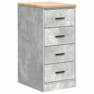 Helloshop26 - Armoire de rangement garage 40 x 51 x 85 cm grande capacité durable style moderne en bois gris béton 02_0051388 - gris Bois massif 300
