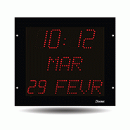 Horloge LED Style II 7, encastrable, alimentation 230V, independante, LED rouge - BODET