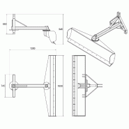 Lame niveleuse 160 cm pour micro-tracteurs - Rotation 360° - Attelage trois points Torros TANVA160