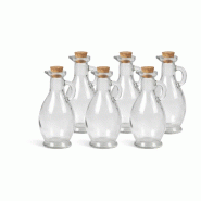 Lot de 6 bouteilles verseuses en verre 250 ml - transparent verre FN36133-6