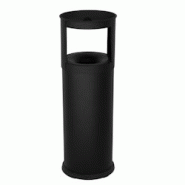 Stil Casa corbeille auto-extinguible avec cendrier, acier peint, Ø 25xh. 80 cm, bord inférieur en plastique de protection du sol, 25 litres, noir. - Stil Casa corbeille auto-extinguible avec cendrier, acier peint, Ø 25xh. 80 cm, bord inférieur en plastique de protection du sol, 25 litres, noir. -
