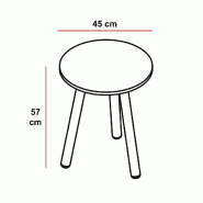 Tables basses type Scandinave - MDD - 45, Blanc