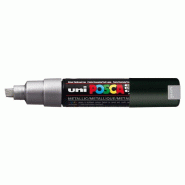 UNI MITSUBISHI uni-ball marqueur pte large biseautée posca pc8k 8mm argent - argenté m pc8k arg