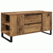 VidaXL Table basse Bois Ancien 102 x 44,5 x 50 cm Bois d'ingénierie Modèle Helios Confort - 882696