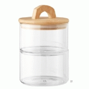 2 boites empilables en verre mo6290-22 2 boites empilables en verre mo6290-22