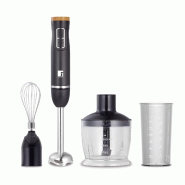 BERGNER Charcoal - Mixeur Plongeant 1000W 3 en 1 avec Hachoir, Fouet, Verre Doseur et 2 Vitesses - noir inox Q4989 BERGNER Charcoal - Mixeur Plongeant 1000W 3 en 1 avec Hachoir, Fouet, Verre Doseur et 2 Vitesses - noir inox Q4989