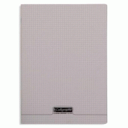 Calligraphe Lot de 10 Cahier Ligne 8000 24x32, 96p./48 feuilles 90 g/m² piquées, couv. PP gris, quadrillé 5x5 - 3210330183862