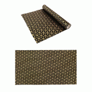 Chemin de table velours Cubic noir et or métal 28cm x 3m