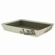 Corbeille carton rectangle Balade Gourmande 36x27 - Corbeille carton rectangle Balade Gourmande 36x27 -