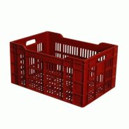 GASTROLAND Caisse ajourée empilable 600 x 400 GILAC - 60 L - Rouge - rouge 3701666010323