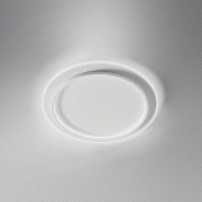 Gea Luce Diva - Lampe de table LED dimmable design moderne - Aluminium blanc satiné, diffuseur en silicone, lumière chaude 3000K, 17W - 8000000132888