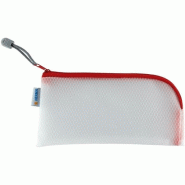 HERMA Sac à fermeture éclair Mesh Bags, 11x23/DL, EVA, rouge - 20002