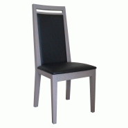 Lot de 2 chaises graphic en chene massif - gris et noir