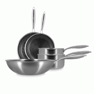 Menastyl - Set 5 pièces cuisson trinox revetu en acier inoxydable - Acier inoxydable 18/10 3256391052334