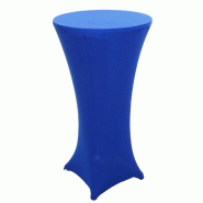 Mendler Set table haute + housse de table haute HWC-J30, Housse de table de bistrot, pliable, hauteur réglable Ø 60cm ~ Housse bleue - bleu textile