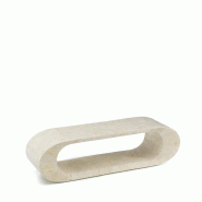Meuble Tv Stones Fs-004-Wa 130X35X35Cm, Base En Pierre Fossilisée D'Agate Blanche, Style Minimaliste Moderne, Design Peu Encombrant - beige 803395923