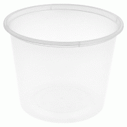 Pot injecté micro-ondable en PP 600ml Ø11,5x8,5cm par 500
