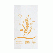 Sacs liasses pains coupés N°5 déco beige 23x42+4cm - biodégradable et compostable - par 200
