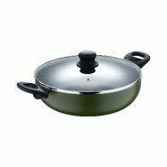 San Ignacio - Casserole basse avec couvercle Ø28x8 cm en aluminium pressé, antiadhésif - Expert - vert aluminium Q5422
