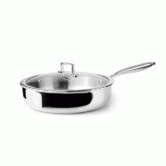 Sauteuse avec couvercle Triply Natural 28 cm -  Argent Rond Aluminium Ibili 28x28 cm - aluminium 8411922476026