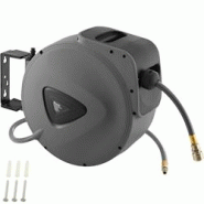 Tectake Enrouleur de tuyau à air comprimé - 20 m - 403430 - gris plastique polypropylène 403430 Tectake Enrouleur de tuyau à air comprimé - 20 m - 403430 - gris plastique polypropylène 403430