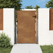 Vidaxl portail de jardin 105x155 cm acier corten 153205