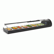 Vitrine réfrigérée SELF-SERVICE - 8 bacs GN 1/3 - 1680 mm | Sayl Barcelona - avec 4 bacs GN 1/3