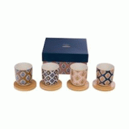 Coffret de 4 tasses expresso Laure - Décoré Rond Porcelaine Amadeus 6.4x3.4 cm - multicolore porcelaine 3520071974705 Coffret de 4 tasses expresso Laure - Décoré Rond Porcelaine Amadeus 6.4x3.4 cm - multicolore porcelaine 3520071974705