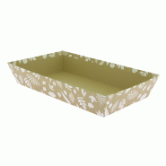 Corbeille carton rectangle Herbier 33x20 - Corbeille carton rectangle Herbier 33x20 -