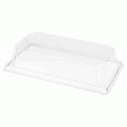Couvercle transparent PET hauteur 3,7cm pour barquette 59142 - par 1000