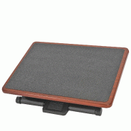Décoshop26 - Repose-pieds ergonomique ajustable confort amélioré 12 x 46 x 32,5 cm en MDF noir 04_0011403 - 3000268562583
