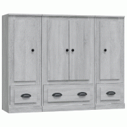 Helloshop26 - Buffet bahut commode armoire meuble de rangement organisateur cuisine salle de séjour salons 3 pcs sonoma bois 02_0037178 - 30002132544 Helloshop26 - Buffet bahut commode armoire meuble de rangement organisateur cuisine salle de séjour salons 3 pcs sonoma bois 02_0037178 - 30002132544