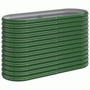 Helloshop26 - Jardinière bac lit surélevé plantes fleurs terrasse jardin de jardin acier enduit de poudre 114 x 40 x 68 cm vert 02_0039574 - 300021 Helloshop26 - Jardinière bac lit surélevé plantes fleurs terrasse jardin de jardin acier enduit de poudre 114 x 40 x 68 cm vert 02_0039574 - 300021
