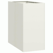 Helloshop26 - Jardinière pour extérieur 40 x 80 x 80 cm avec fond ouvert et robustesse design moderne en acier blanc 02_0051557 - vert acier 3000236
