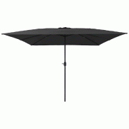 Helloshop26 - Parasol de jardin pliable durable 295 x 295 x 245 cm design moderne en polyester anthracite 02_0058797 - acier 3000240779886