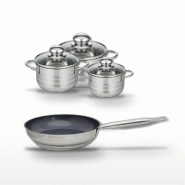 Lot Poêle 28cm et 3 Faitouts 12/14/16cm Elo Profi Therm Platinum - gris inox 3176239989229