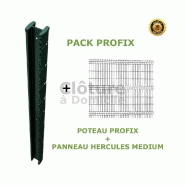 Pack clôture profix [poteaux + panneaux rigides]