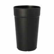 PAPSTAR Gobelet réutilisable Circulware, PP, 0,4 L, noir - lot de 16 - noir 39241000