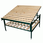 Présentoir bois métal épicerie 120x120 - Présentoir bois métal épicerie 120x120 -