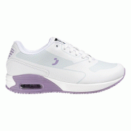 Safety Jogger - Baskets de travail médicales basses sportives pour femmes à mémoire de forme ELA blanc et violet O1 Blanc / Violet Taille 40 - 40 m