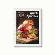 SHOWDOWN Displays Exposiciónate Cadre Clic-Clac Standard A4 Coins En Onglet 25 mm Blanc KRA4G25C9003 - blanc aluminium KRA4G25C9003