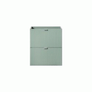 STELLAMEUBLES Meuble sous vasque à salle de bain tiroirs LINE REED GREEN - 3667335114719