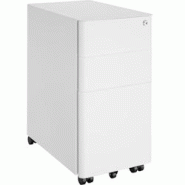 TecTake GmbH tectake Caisson de bureau à roulettes Parvus, 2 tiroirs, 1 casier à dossiers suspendus blanc - 405235 - blanc acier 405235 TecTake GmbH tectake Caisson de bureau à roulettes Parvus, 2 tiroirs, 1 casier à dossiers suspendus blanc - 405235 - blanc acier 405235