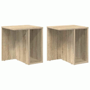 VidaXL Table d'appoint 2 pcs Chêne Sonoma 37 x 32 x 40 cm Modèle Flex Panorama Horizon - 891085
