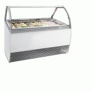 Vitrine ventilée pour glace en bac Blanc - 160 L | Tefcold - MILLENNIUMLX16