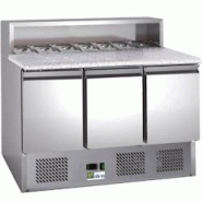 A.C.L - Table réfrigérée 3 portes - 402 L - « ECO » extérieurs et intérieurs inox - inox MM99171052 A.C.L - Table réfrigérée 3 portes - 402 L - « ECO » extérieurs et intérieurs inox - inox MM99171052