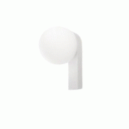 Applique LED en aluminium et verre soufflé, structure en blanc mat, 8W 3000K, design moderne et élégant pour intérieurs et extérieurs - Perenz -
