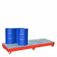 Bac de rétention acier - Capacité de rétention 254 litres